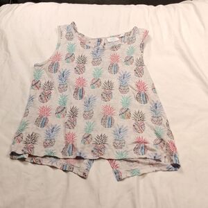 Sigrid Olsen 100% linen sleeveless top size medium
